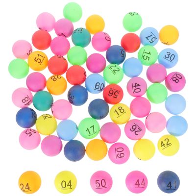 GALPADA 60Pcs Plastic Number Balls Durable Lottery Raffle Game Balls for Bingo Machines Drawings and Entertainment Activities