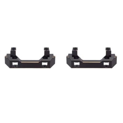 BOQEXSS for Traxxas for TRX-4 A68T 1/10 RC Crawler Car 2X Brass Front Bumper Mount Servo Mount Upgrade Parts Accessories Rc Bumpers