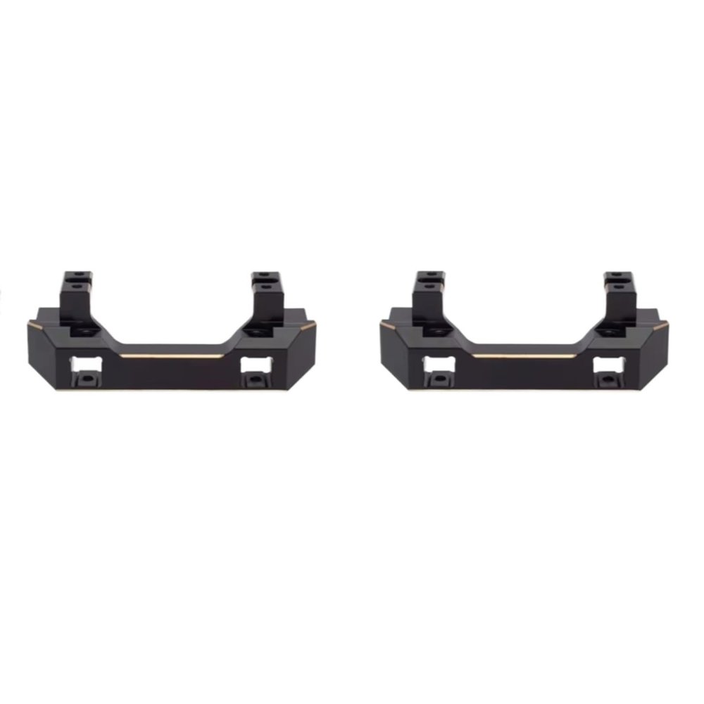BOQEXSS for Traxxas for TRX-4 A68T 1/10 RC Crawler Car 2X Brass Front Bumper Mount Servo Mount Upgrade Parts Accessories Rc Bumpers