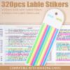 320 pcs Mahjong Card Line Finder Highlighter Tape, Mahjong Line Highlighter Stripe, Transparent Sticky Card Markers Tabs, Mahjong Game Rule Reader, Reusable & No Adhesive Residue (Solid color + Lines) view 3