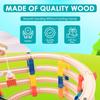 120Pcs Wooden Train Tracks Set, 398-inch Track Expansion, Toddler Railway Bridge Toy Train Set with Airplane and Magnetic Crane, Birthday Gifts for Boys and Girls, Compatible with All Major Brands view 4