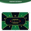 nuveti 70 x 35 Inch Texas Hold'em Poker Mat Portable Rubber Poker Table Top Water Waterproof, Noise Reduction Poker Table Top for Any Tabletop Game view 2