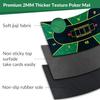 nuveti 70 x 35 Inch Texas Hold'em Poker Mat Portable Rubber Poker Table Top Water Waterproof, Noise Reduction Poker Table Top for Any Tabletop Game view 4