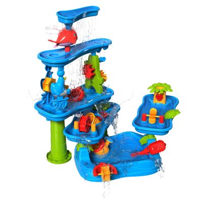 CozyBomB Water Table for Toddlers 3-5 | Outdoor Toys Water Play Table, Magnetic Fishing Toy Game, Summer Splash Pond Showers Sand Activity, Sensory Party Birthday Gift Kids Ages 4-8 9-12 (5-Tiers)