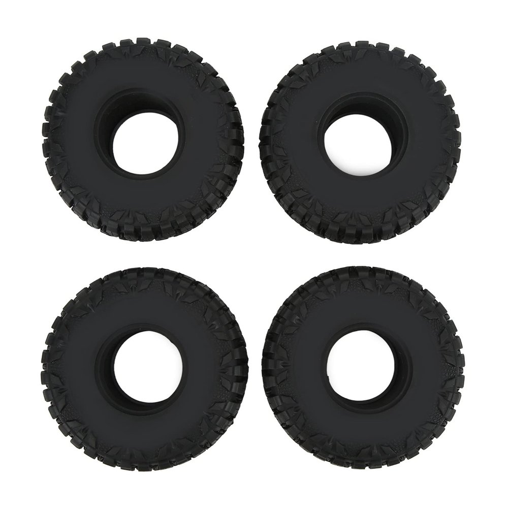 4 Pcs 1.9 Inch RC Crawler Tires, High Performance Rubber Tyres with Anti Skid Grooves, Replacement for Traxxas, Hsp, Redcat, Tamiya, Axial SCX10 D90, Hpi, Durable for All Terrain