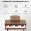 STRICH 37 Keys Kids Piano Keyboard Set, Mini Digital Piano for Kids With Stand Chair, Drawer Design Wood Piano for 3+ Girls and Boys, Walnut Color, SEK-50 view 2