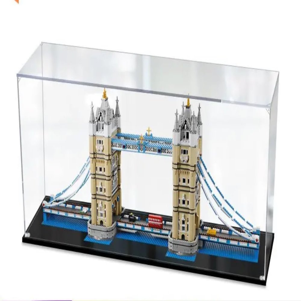 Transparent Dust Resistant Display Box Lego10214 London Bridge Acrylic Display Box, Dust Resistant Clear Box, Easy to Install (Box Only, Model Not Included) 2mm