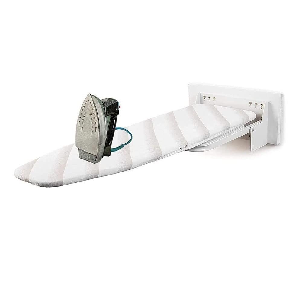 Wall Mounted Folding Ironing Board with 180 Horizontal Rotation, Heat-Resistant Cotton Cover, Space-Saving Design