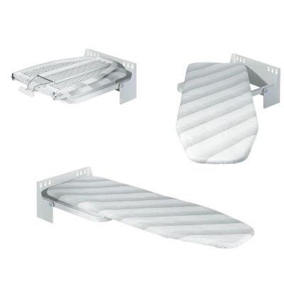 Wall Mounted Ironing Board with 180 Swivel, Heavy Duty Foldable Ironing Station with Cotton Cover for Laundry Room