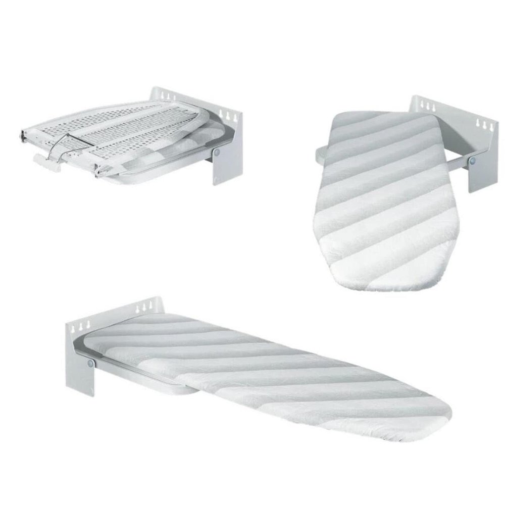 Wall Mounted Ironing Board with 180 Swivel, Heavy Duty Foldable Ironing Station with Cotton Cover for Laundry Room