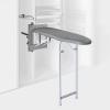 Pop-Up Wall-Mounted Folding Ironing Board with Metal Frame, 180 Rotation, Heat-Resistant Cotton Cover Included view 1