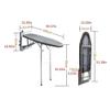Pop-Up Wall-Mounted Folding Ironing Board with Metal Frame, 180 Rotation, Heat-Resistant Cotton Cover Included view 2