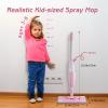 Hilsoeet Kids Spray Mop Pink, Real Working Water-Spraying Toy, Montessori Mini Mop with 2 Microfiber Washable Pads, Toddler Cleaning Set for Floor, Christmas Birthday Gifts for Age 3 4 5 6 7 8 view 3