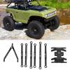6Pcs Aluminum Alloy Tie Rod Kit for Axial SCX24 | Lightweight & High Strength Replacement | 1/24 Scale RC Car Upgrade Parts | Includes 6 Pull Rods & 15 Brass Ball Heads (Black) view 2