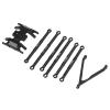 6Pcs Aluminum Alloy Tie Rod Kit for Axial SCX24 | Lightweight & High Strength Replacement | 1/24 Scale RC Car Upgrade Parts | Includes 6 Pull Rods & 15 Brass Ball Heads (Black) view 3
