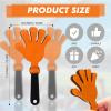 100 Pcs Hand Clappers Noisemakers 7.5 Inch Clappers Noisemakers Plastic Hand Clappers for Birthday Game Football Sporting Events Cheers Supplies Dance Basketball Football NoisemakersOrange Black) view 2