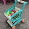 ToysCentral Basics Kids Shopping Cart Toy Set, Fruit Vegetables Grocery Car Toy for Educational Play, with Accessories for Cognitive Development (Blue) view 1
