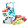ToysCentral Basics Kids Shopping Cart Toy Set, Fruit Vegetables Grocery Car Toy for Educational Play, with Accessories for Cognitive Development (Blue) view 3