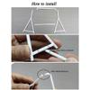 1 Set Doll Garment Rack with 6Pcs Clothes Hanger for Small Dolls Clothes Rack White Mini Dress Up Storage Doll Garment Rack Accessory for Dollhouse Cat Puppy (Y Style-Gold) view 3