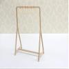 1 Set Doll Garment Rack with 6Pcs Clothes Hanger for Small Dolls Clothes Rack White Mini Dress Up Storage Doll Garment Rack Accessory for Dollhouse Cat Puppy (Y Style-Gold) view 4