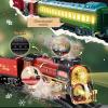 JONRRYIN Electric Train Set for Kids with Remote Control, Classic Steam Locomotive with Smoke, Lights & Sounds, Kids Christmas Trains Tracks Toys for Christmas view 3
