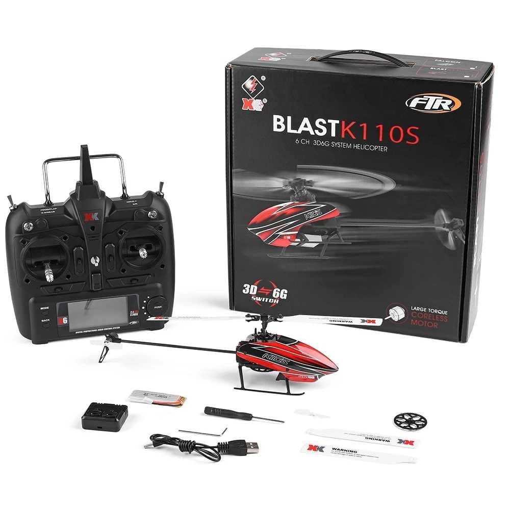 rcxperts K110S RC Helicopter, Brushless 2.4G 6CH RC Aircraft with 3D/6G Mode Gyro, Easy to Fly for Adults and Beginners
