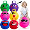 Upper Rider 6 Pcs Hopper Ball for Kids 3-8, 18 Inch Bouncy Ball with Handle, Inflatable Hippity Hop Bounce Jumping Hopping Toys for Toddlers Boys Girls Gifts, Pink Blue Red Purple Green Yellow view 1