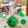 Upper Rider 6 Pcs Hopper Ball for Kids 3-8, 18 Inch Bouncy Ball with Handle, Inflatable Hippity Hop Bounce Jumping Hopping Toys for Toddlers Boys Girls Gifts, Pink Blue Red Purple Green Yellow view 4