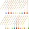 Feradny 24 Pcs Kids Magnetic Fishing Poles Wooden Magnetic Fishing Rods Colorful Wooden Fishing Games for Kindergarten Boys Girls Fishing Game Birthday Gifts, 8 Colors view 1