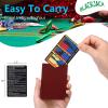 Sanfiland 2 PCS Thick Stainless Steel Basic Strategy Blackjack Card, Metal Blackjack Basic Strategy Card Casino Legal Allowed at Casino Blackjack Table Sets 4+ Decks Hit Soft 17 with Leather Sleeve view 2