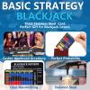Sanfiland 2 PCS Thick Stainless Steel Basic Strategy Blackjack Card, Metal Blackjack Basic Strategy Card Casino Legal Allowed at Casino Blackjack Table Sets 4+ Decks Hit Soft 17 with Leather Sleeve view 3