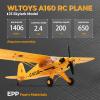 CKYSCHN WLtoys A160 J3 RC Plane Brushless 3D, 5CH Remote Control Airplane for Adult, 6-Axis Gyro 2.4G RC Aircraft with 2 Batteries  Ideal Gift for Aviation Enthusiasts view 2