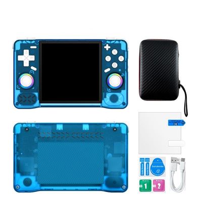 XF40H Handheld Game Console Open Source Linux System 4.0inch IPS Screen 30+Emulators Pocket Video Player Game 4000mAh (64G Translucent Blue)