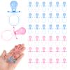 36 Pieces Acrylic Pacifiers for Baby Shower Games Boy Girl, 2.5'' Baby Shower Pacifiers, Bulk Pacifier for Hunt Games, Gender Reveal Table Scatter, Party Favors Decoration(Blue&Pink) view 1