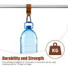 2 Pack Stroller Hooks for Bags Universal Baby Stroller Clips and Hooks Carry 44lbs, Non-Slip with One-Hand Opening, Hanging Diaper Bag Universal Hooks Accessories for Stroller Shopping Cart (Brown) view 4