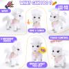 Ylpaprm White Walking Pony with Leash Toy Horses Electric Ponie That Walks,Plush Horse Toy for Kid Talking Musical Singing Pony Nod Lick Wag Repeat What You Say, Farm Animal Birthday Gift Boy view 2