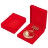 FINGERINSPIRE 2Pcs Single Velvet Medal Display Storage Box, FireBrick Small Single PU Pin Display Box Case for Runners All Sports Winners Military Awards Gift Badges Collectible and Medals Storage view 1
