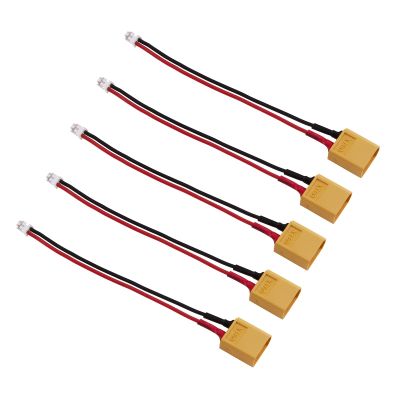 OliYin 5pcs Male XT60 to 2-pin JST-PH2.0 Male Adapter Conversion Cable 22awg 10cm