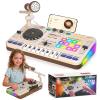 Tsomtto Kids DJ Mixer Table Musical Toy with Lights & Bluetooth view 1