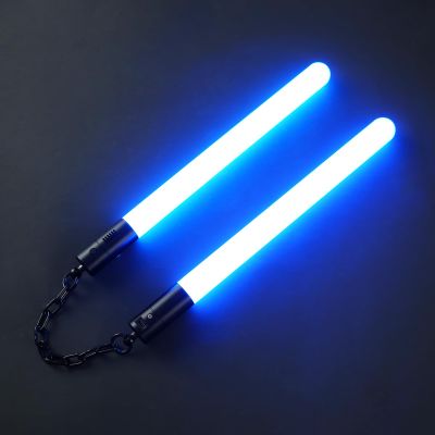 2 in 1 Innovative Double Glowing Sticks, Rechargeable Light Saber, Connectable Design, Xenopixel Removable Blade, Black