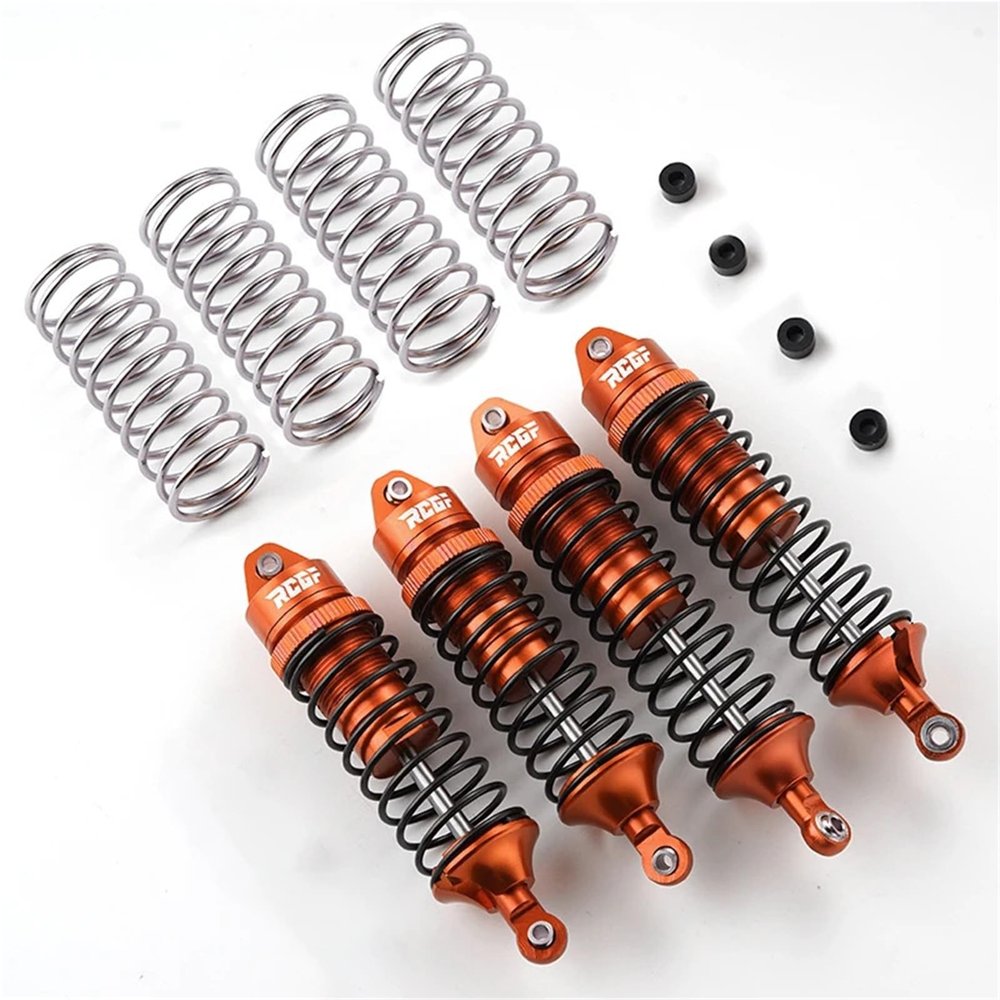 4X Aluminum Front Rear Shocks Absorber LOS23301 for 1/10 for Losi for Lasernut U4 for Tenacity DB TT Pro Upgraded Parts Accessories(Orange)