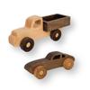 BUSY PUZZLE Wooden Toy Car and Truck Set Montessori Toys for Toddlers Handmade from Natural Wood Gift for Boys and Girls view 1