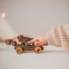 BUSY PUZZLE Wooden Toy Car and Truck Set Montessori Toys for Toddlers Handmade from Natural Wood Gift for Boys and Girls view 2