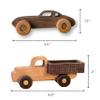 BUSY PUZZLE Wooden Toy Car and Truck Set Montessori Toys for Toddlers Handmade from Natural Wood Gift for Boys and Girls view 3