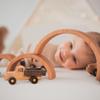 BUSY PUZZLE Wooden Toy Car and Truck Set Montessori Toys for Toddlers Handmade from Natural Wood Gift for Boys and Girls view 4