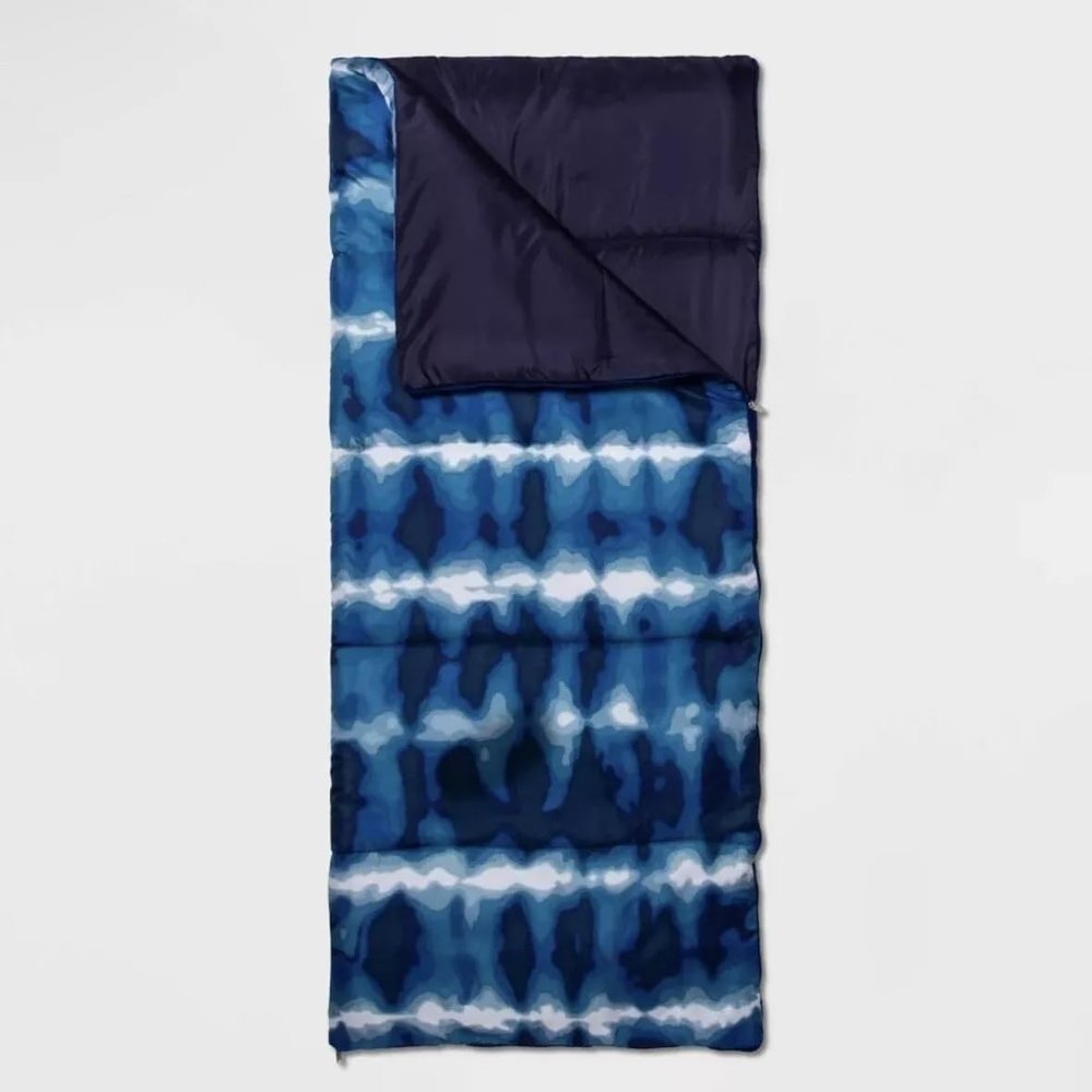 1 Pc of Printed Sleep Bag with Carrying Bag Blue Tie Dye