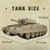 Kafoopolly 1/16 RC Tank Model, 2.4G British Crusader Full-Proportional Remote Control Tank with Sound and Lights, Dual-Speed Modes and Recoil Simulation (RTR/Desert Yellow) view 2