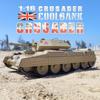 Kafoopolly 1/16 RC Tank Model, 2.4G British Crusader Full-Proportional Remote Control Tank with Sound and Lights, Dual-Speed Modes and Recoil Simulation (RTR/Desert Yellow) view 4