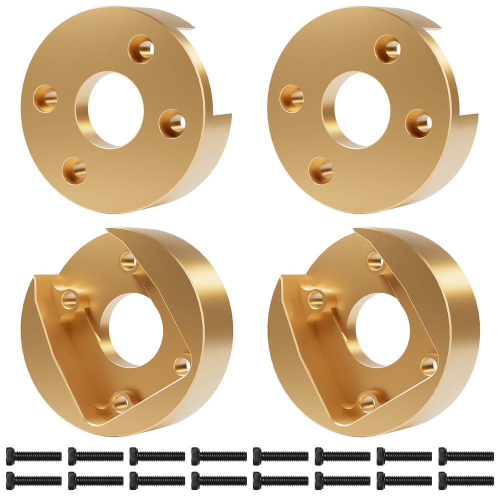 OGRC 4Pcs Brass Wheel Weights 83g Wheel Counterweight for for Axial AXP8 1/8 RC Trail Buggy Upgrade Parts