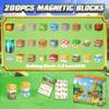 200PCS Magnetic Blocks - Light Up Magnetic Building Blocks Magnet Block Cubes Forest Set, STEM Montessori Sensory Stacking Toys for Kids Boys Girls Ages 3 4 5 6 7 8-12 Holiday Christmas Birthday Gifts view 2